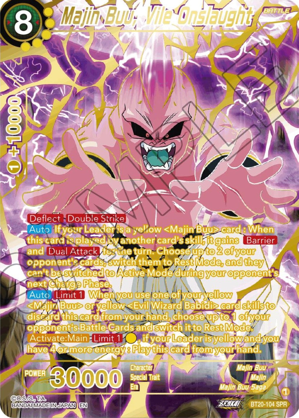 Image for Majin Buu, Vile Onslaught (SPR) (BT20-104) (DBS-B20) - Dragon Ball Super: Masters