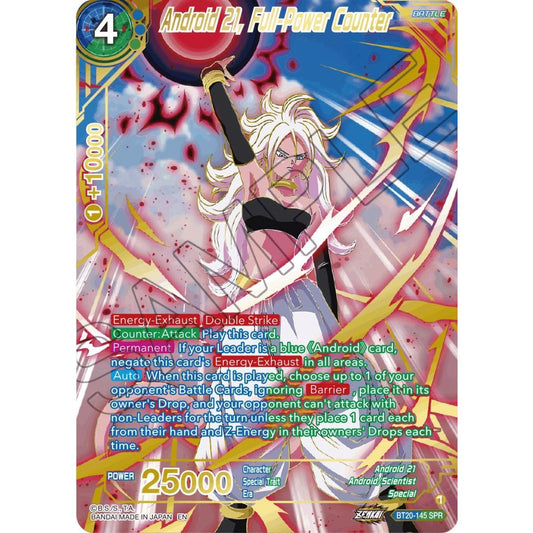 Image for Android 21, Full-Power Counter (SPR) (BT20-145) (DBS-B20) - Dragon Ball Super: Masters