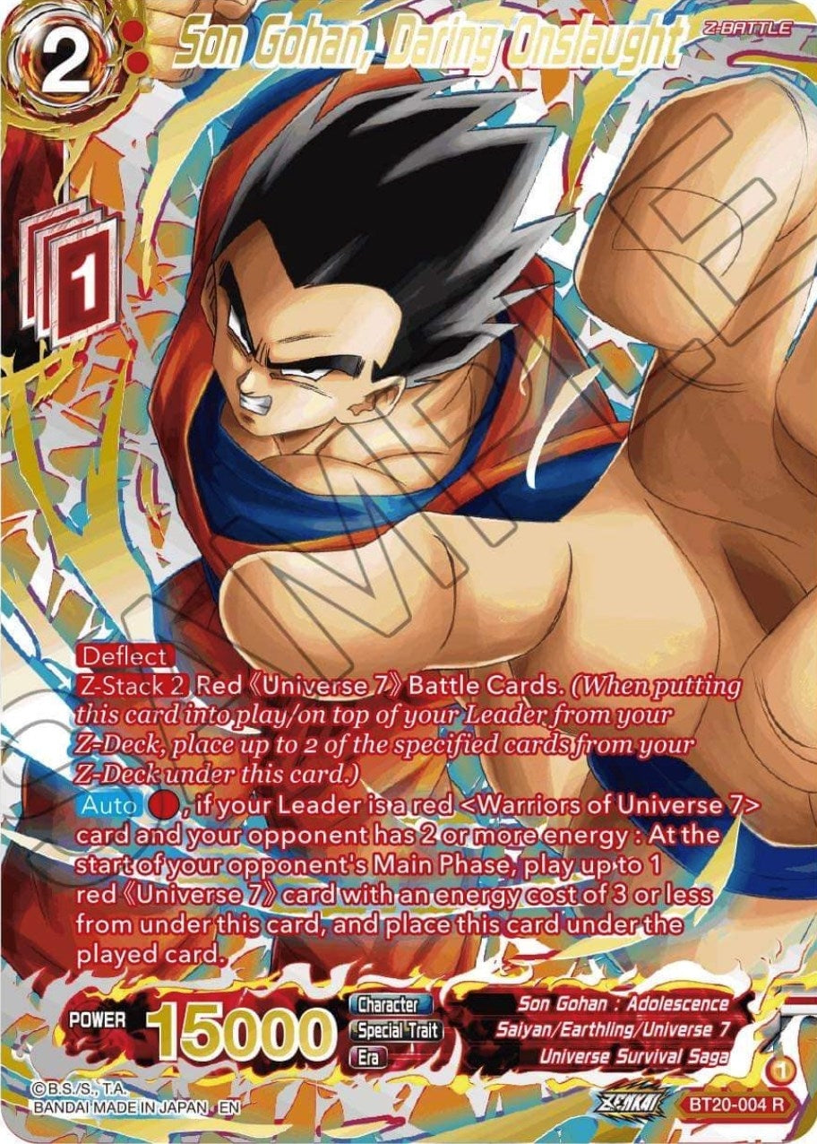 Image for Son Gohan, Daring Onslaught (Gold-Stamped) (BT20-004) (DBS-B20) - Dragon Ball Super: Masters