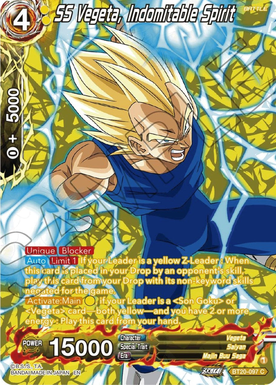 Image for SS Vegeta, Indomitable Spirit (Silver Foil) (BT20-097) (DBS-B20) - Dragon Ball Super: Masters