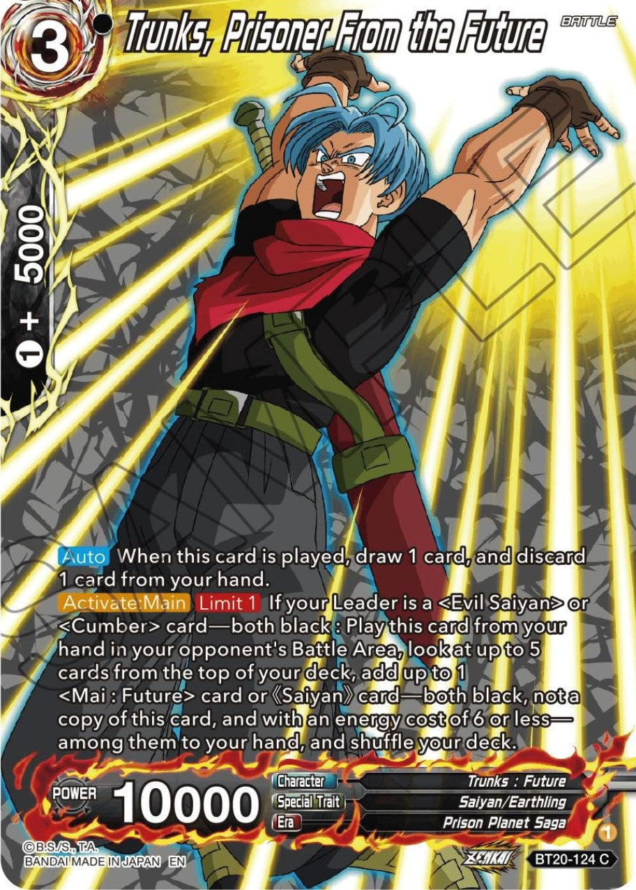 Image for Trunks, Prisoner From the Future (Silver Foil) (BT20-124) (DBS-B20) - Dragon Ball Super: Masters