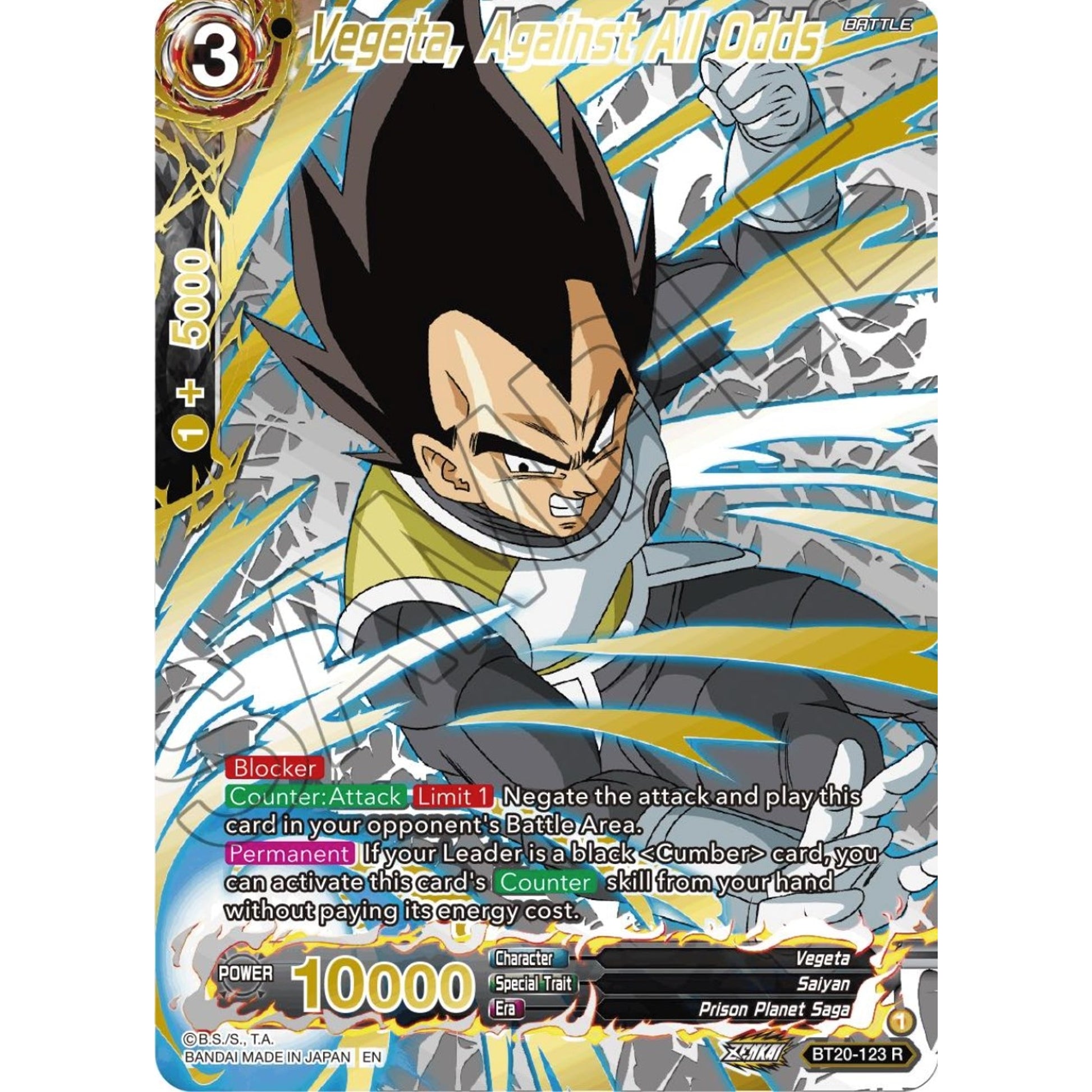 Image for Vegeta, Against All Odds (Gold-Stamped) (BT20-123) (DBS-B20) - Dragon Ball Super: Masters
