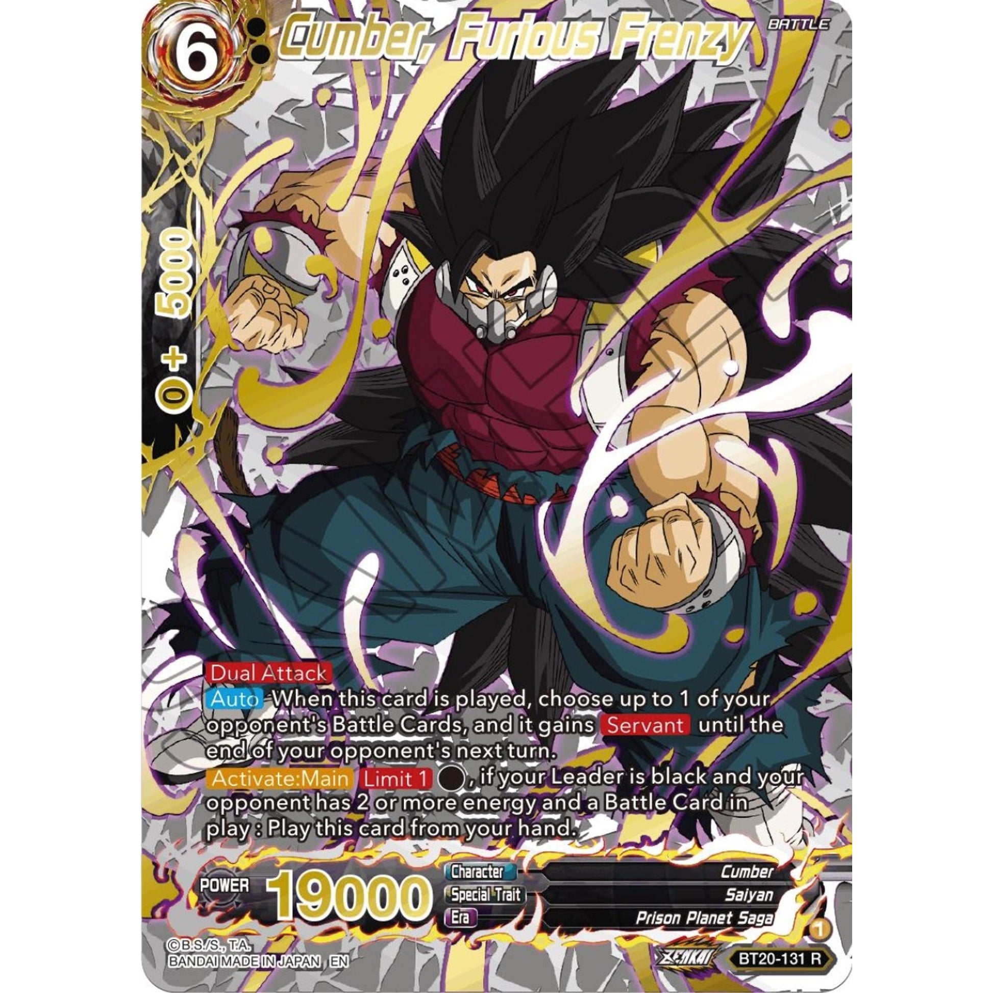 Image for Cumber, Furious Frenzy (Gold-Stamped) (BT20-131) (DBS-B20) - Dragon Ball Super: Masters