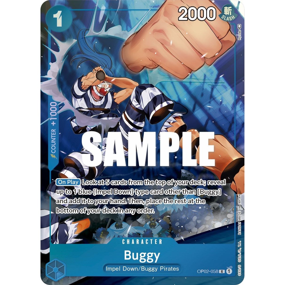 Image for Buggy (Alternate Art) (OP02-058) (OP02) - One Piece Card Game