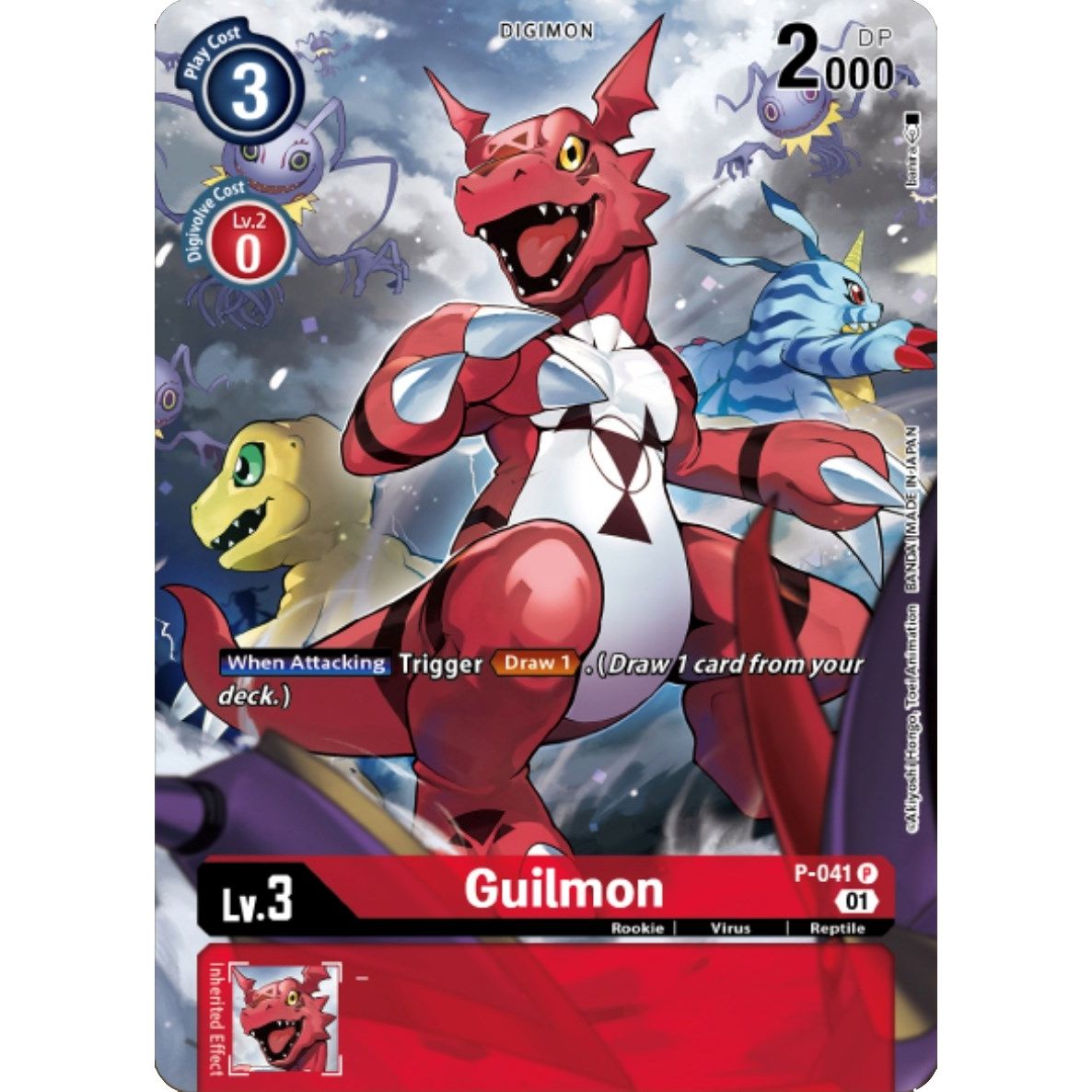 Image for Guilmon (Digimon Royal Knights Card Set) (P-041 P) (D-PR) - Digimon Card Game