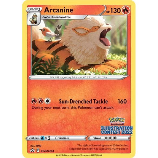Image for Arcanine (Illustration Contest 2022) (SWSH304) (SWSD) - Pokemon