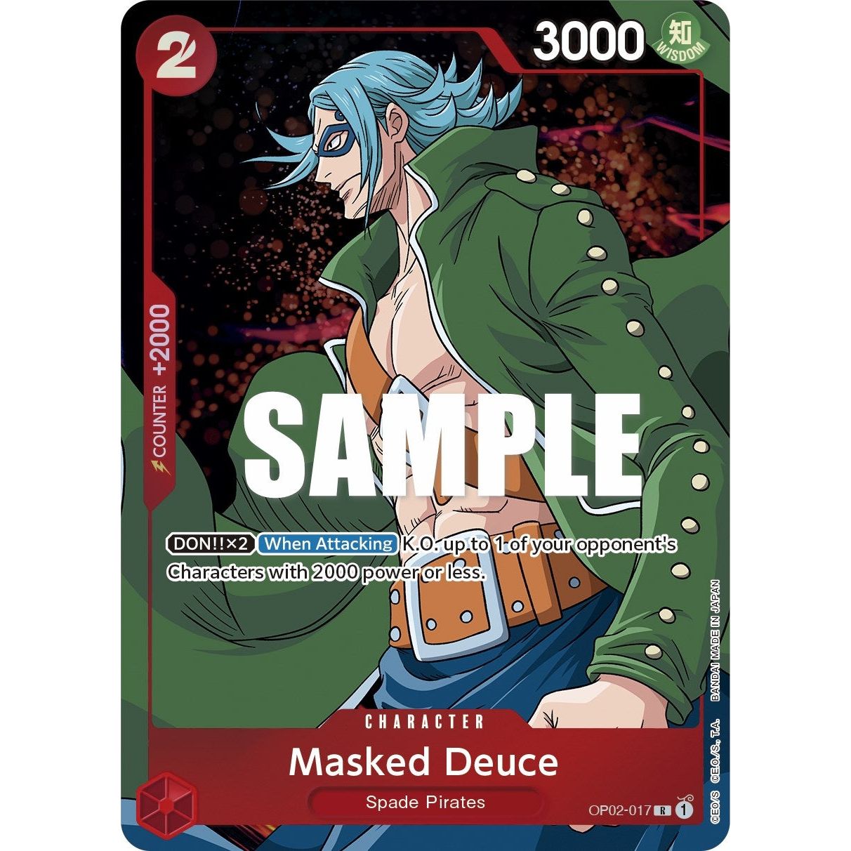 Image for Masked Deuce (Alternate Art) (OP02-017) (OP02) - One Piece Card Game