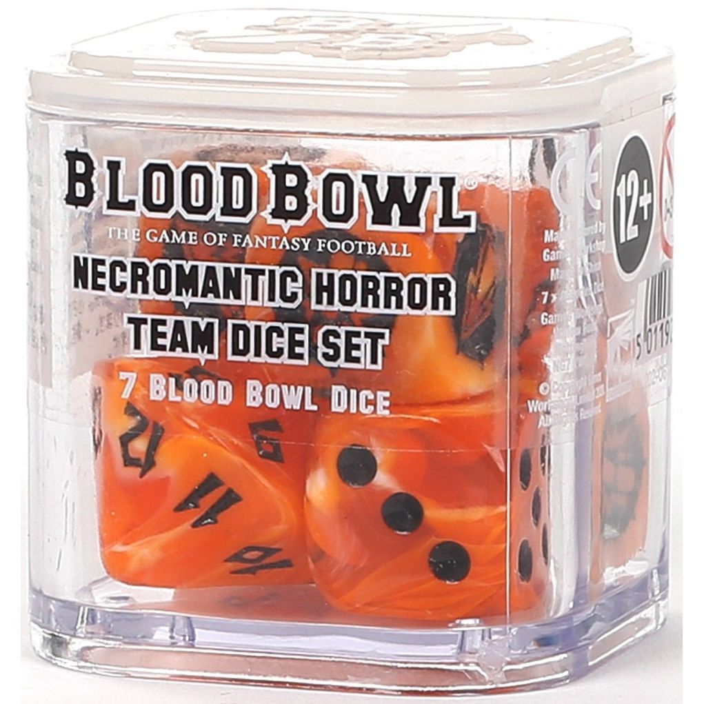 Image for Blood Bowl: Necromantic Horror Team Dice Set (7-Pack) - Warhammer Game Accessories