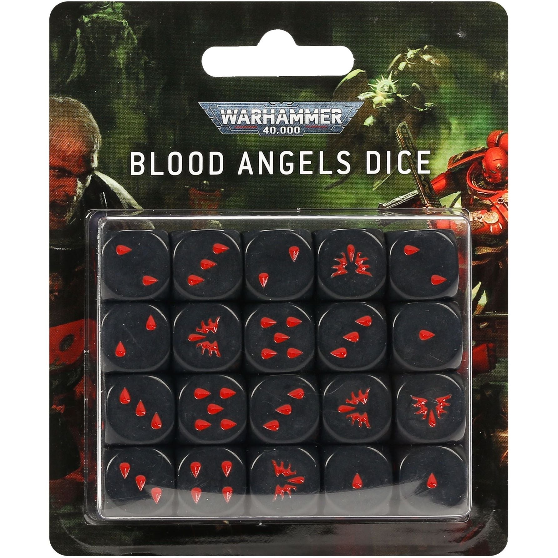 Image for Warhammer: 40K - Blood Angels Dice (20-Pack) (41-45) - Warhammer Game Accessories