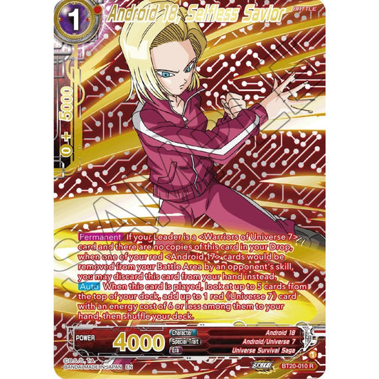 Image for Android 18, Selfless Savior (Gold-Stamped) (BT20-010) (DBS-B20) - Dragon Ball Super: Masters