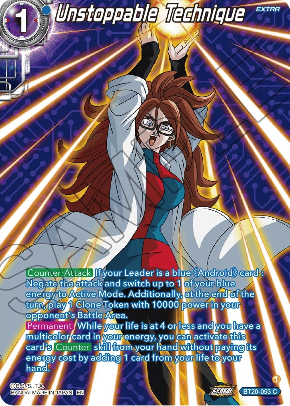 Image for Unstoppable Technique (Silver Foil) (BT20-053) (DBS-B20) - Dragon Ball Super: Masters