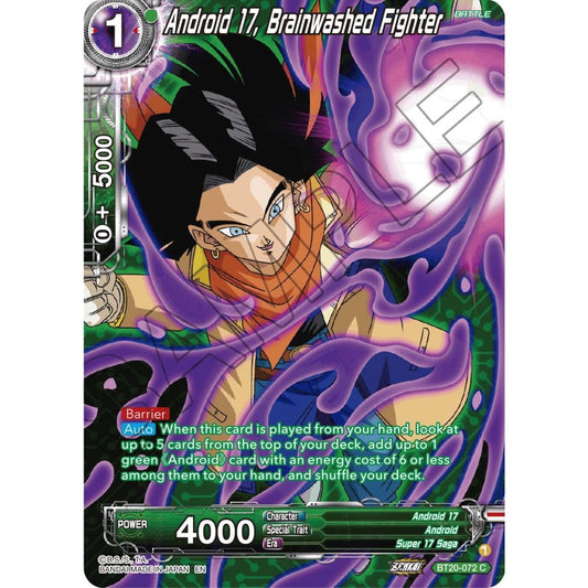 Image for Android 17, Brainwashed Fighter (Silver Foil) (BT20-072) (DBS-B20) - Dragon Ball Super: Masters