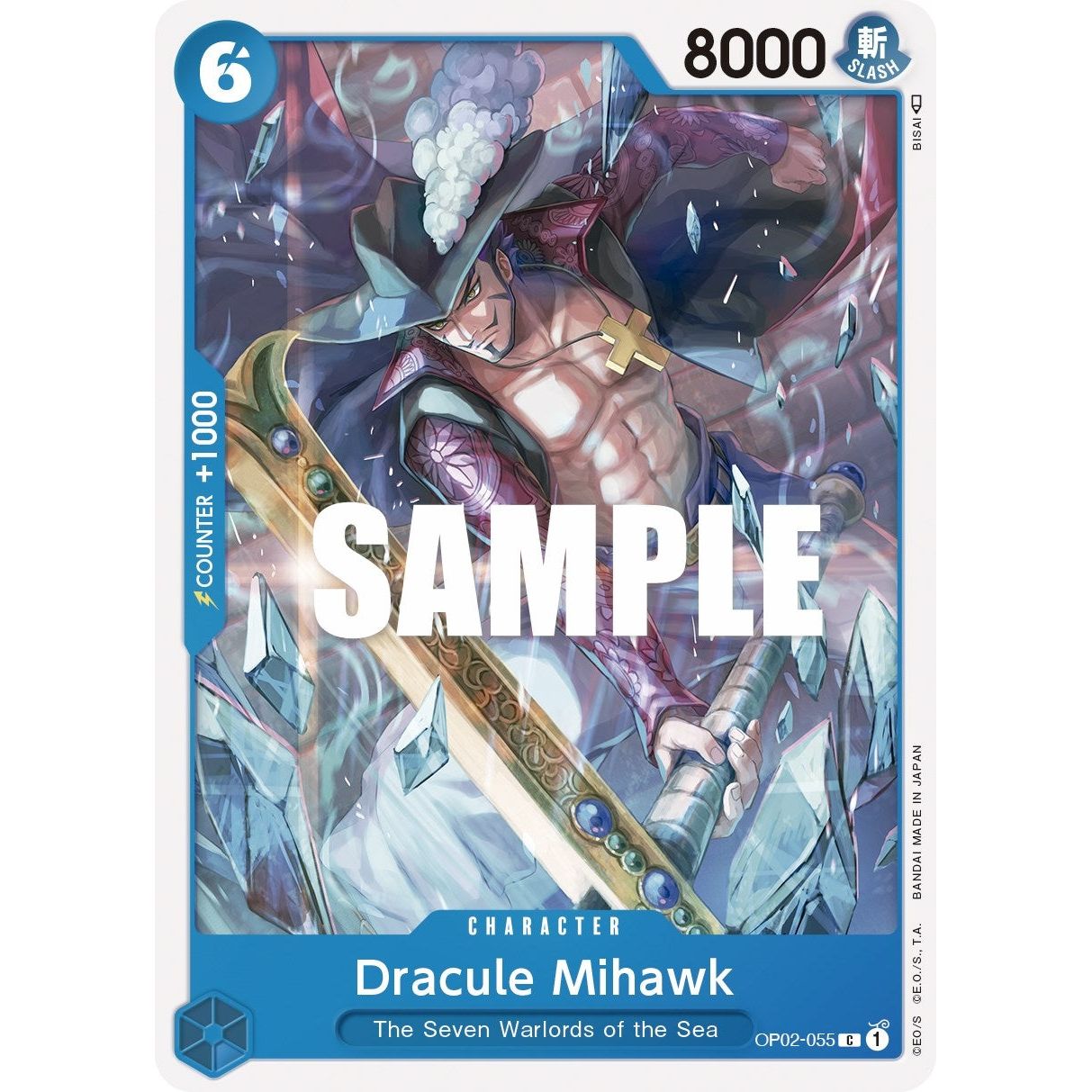 Image for Dracule Mihawk (OP02-055) (OP02) - One Piece Card Game