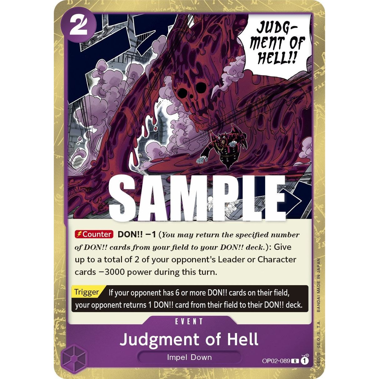 Image for Judgment of Hell (OP02-089) (OP02) - One Piece Card Game