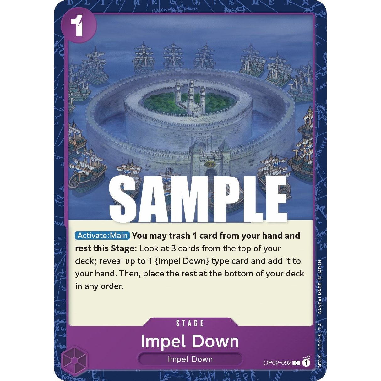 Image for Impel Down (OP02-092) (OP02) - One Piece Card Game