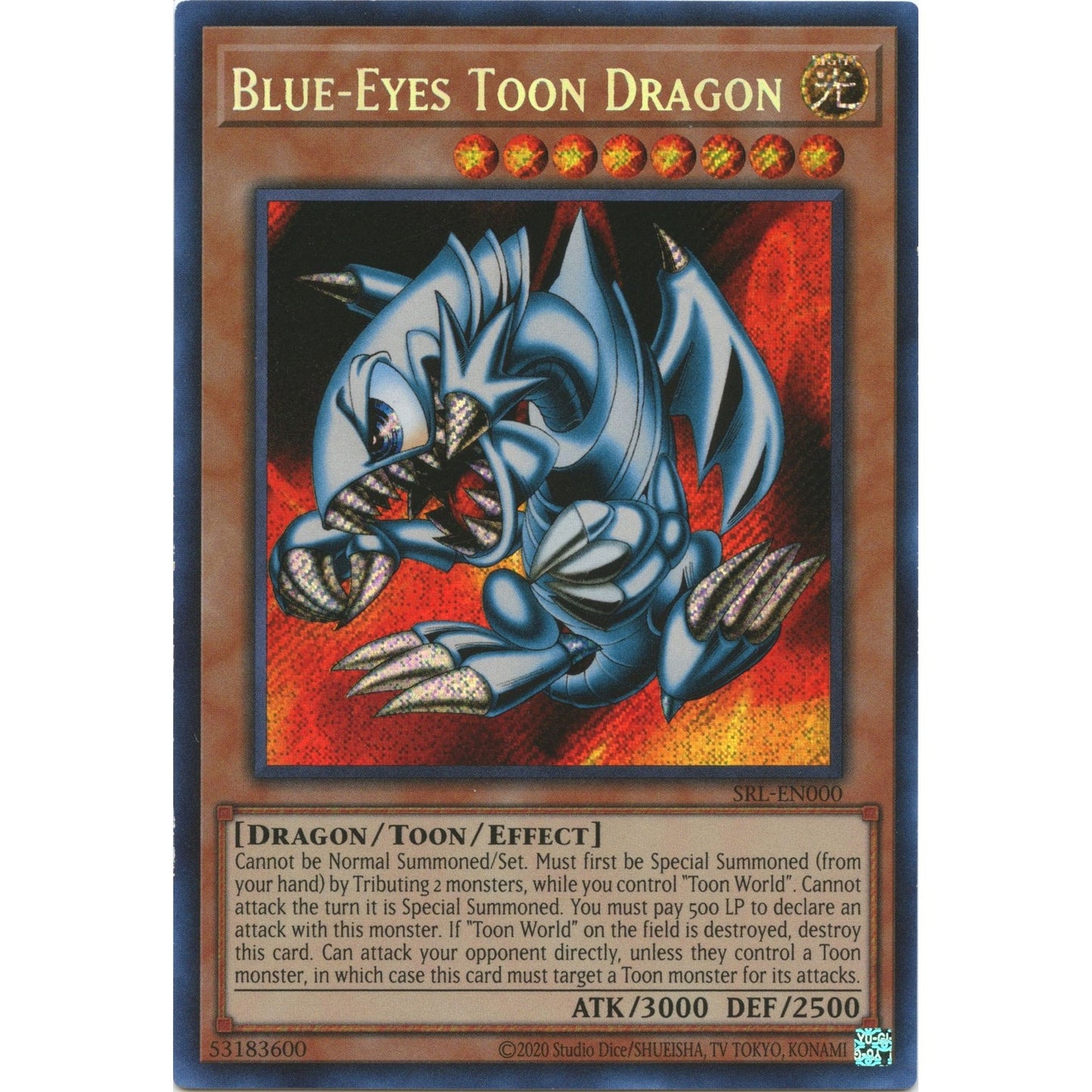 Image for Blue-Eyes Toon Dragon (SRL-EN000) (SRL-EN) - YuGiOh