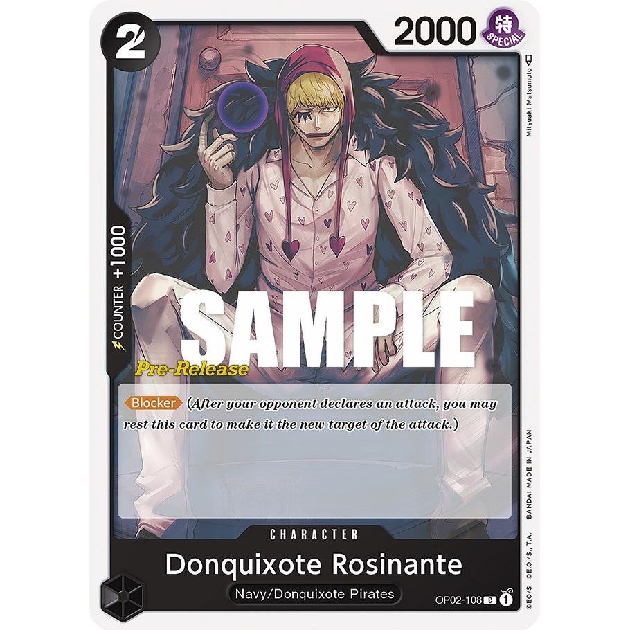 Image for Donquixote Rosinante (OP02-108) (OP02 PRE) - One Piece Card Game