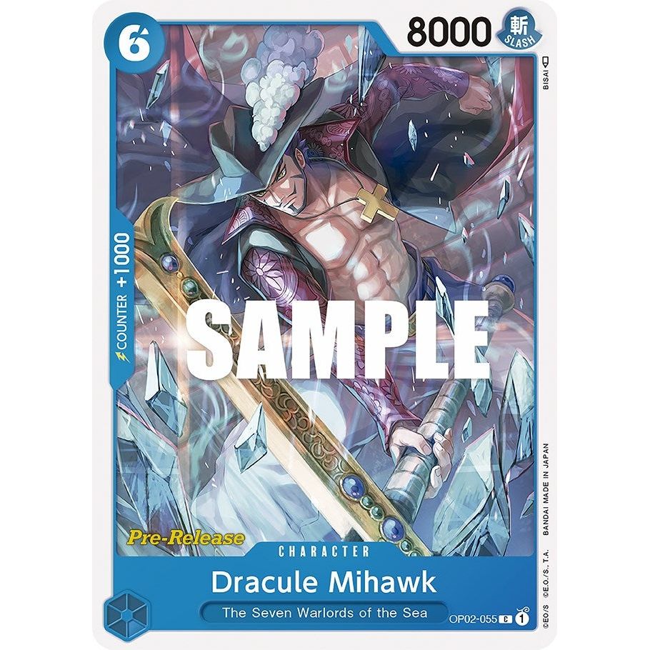 Image for Dracule Mihawk (OP02-055) (OP02 PRE) - One Piece Card Game