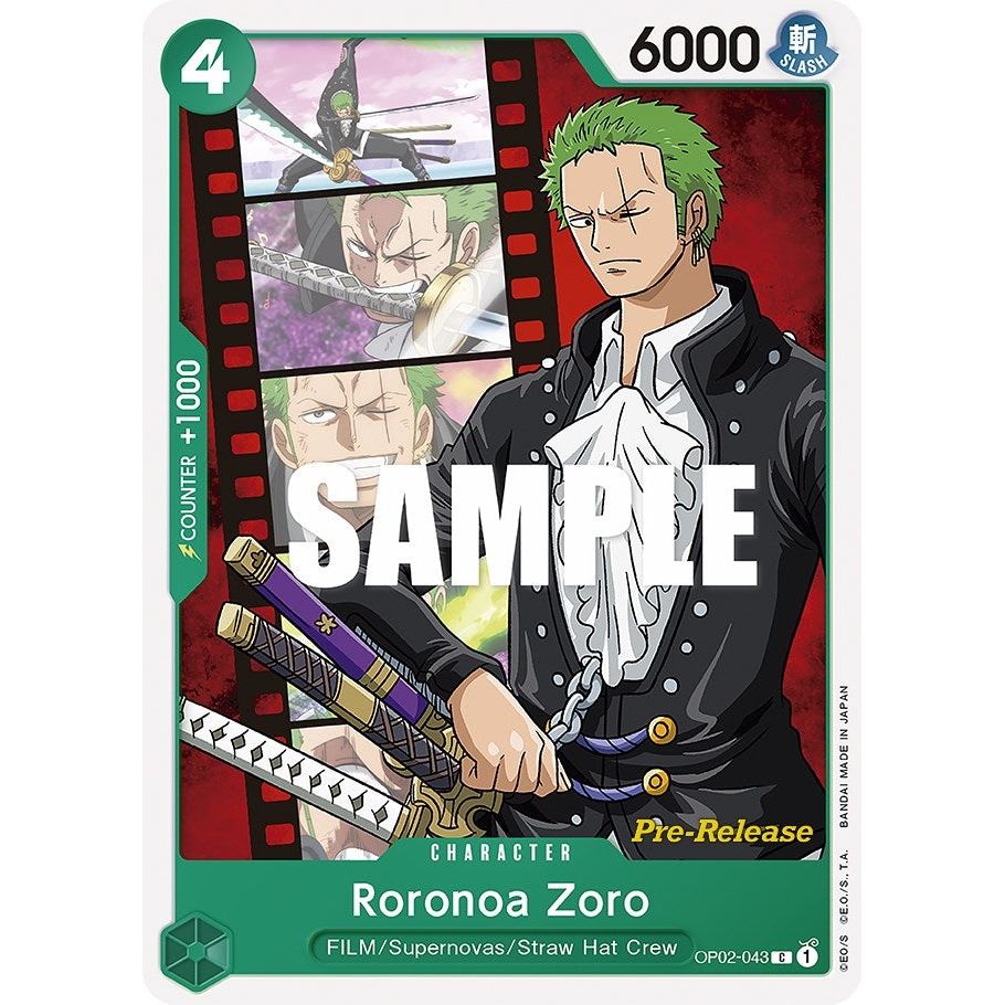 Image for Roronoa Zoro (OP02-043) (OP02 PRE) - One Piece Card Game