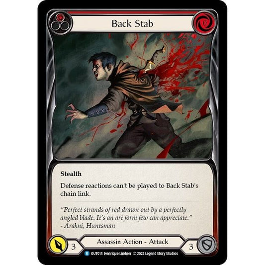 Image for Back Stab (Red) (OUT015) (OUT) - Flesh and Blood TCG