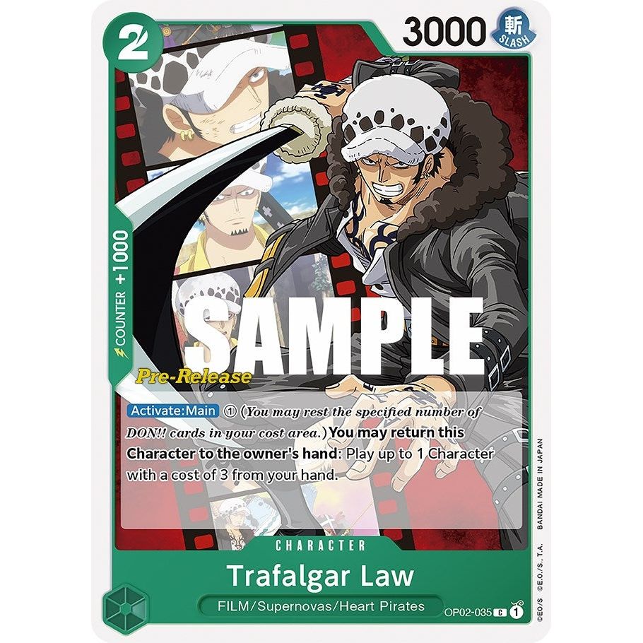 Image for Trafalgar Law (OP02-035) (OP02 PRE) - One Piece Card Game