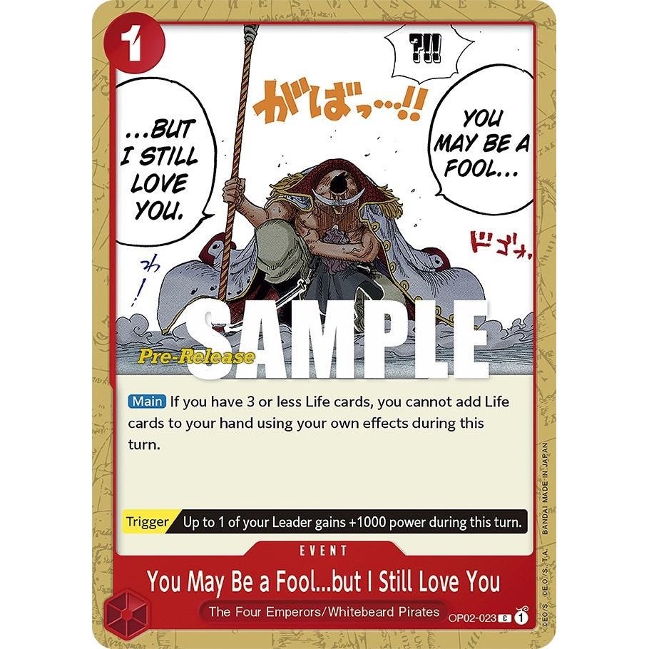 Image for You May Be a Fool...but I Still Love You (OP02-023) (OP02 PRE) - One Piece Card Game