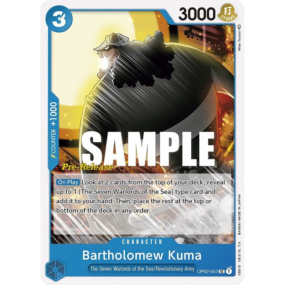 Image for Bartholomew Kuma (OP02-057) (OP02 PRE) - One Piece Card Game