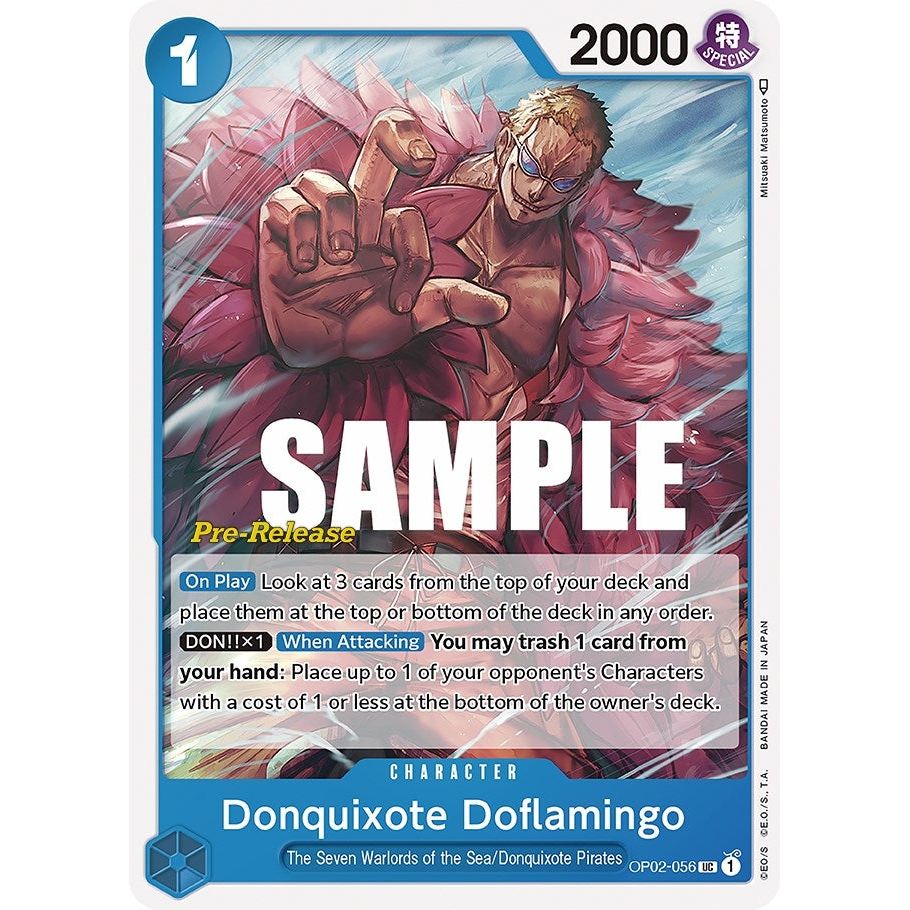 Image for Donquixote Doflamingo (OP02-056) (OP02 PRE) - One Piece Card Game