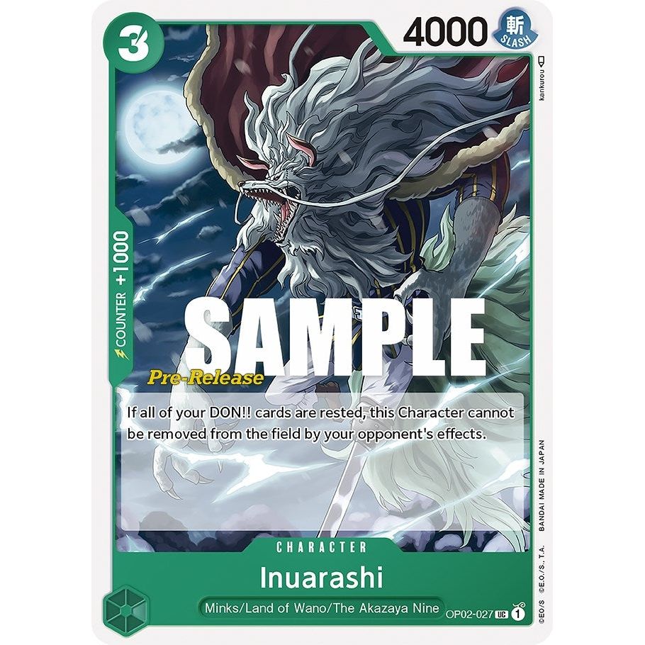 Image for Inuarashi (OP02-027) (OP02 PRE) - One Piece Card Game