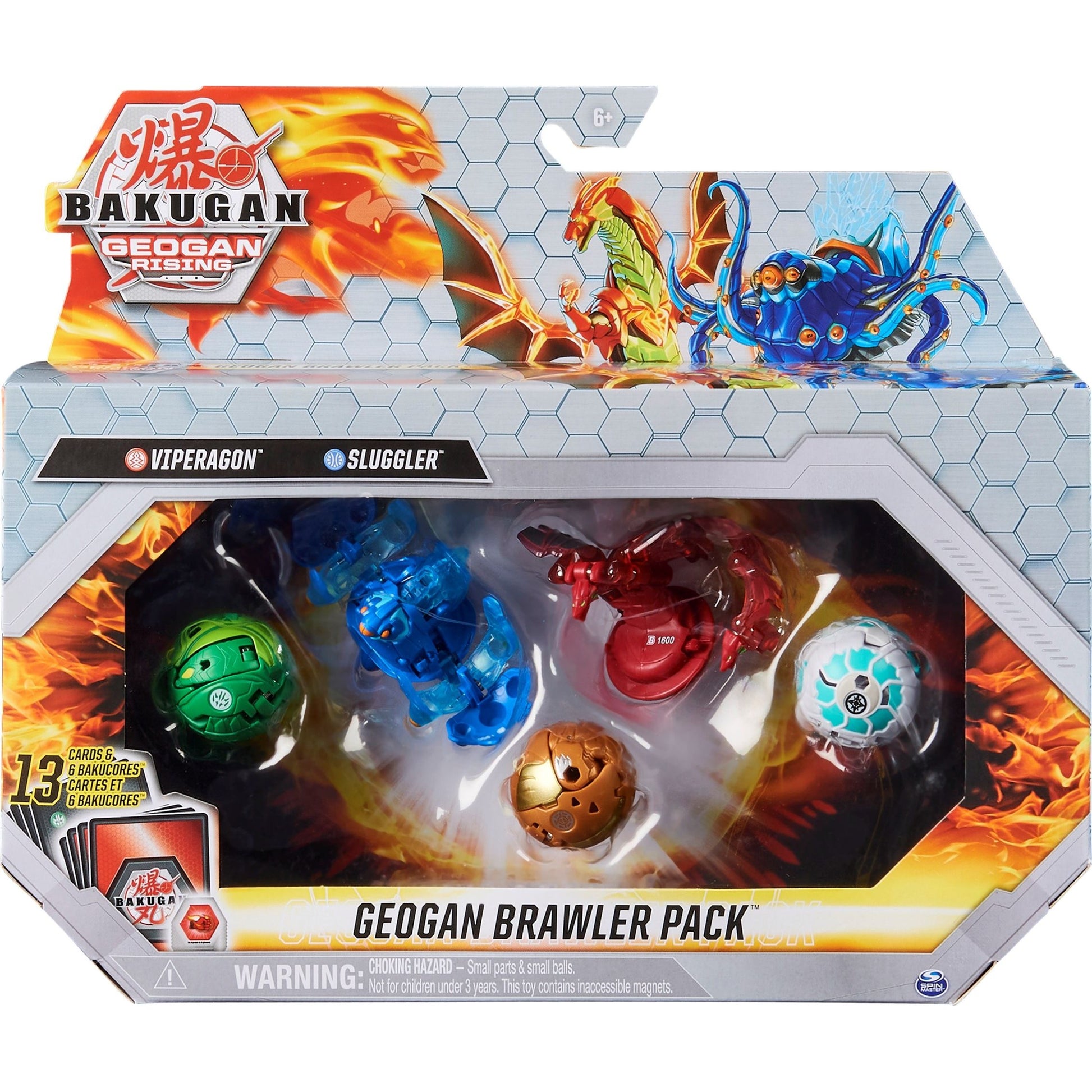 Image for Bakugan Geogan Rising Brawler Pack - Pyrus Viperagon Aquos Sluggler - Bakugan TCG
