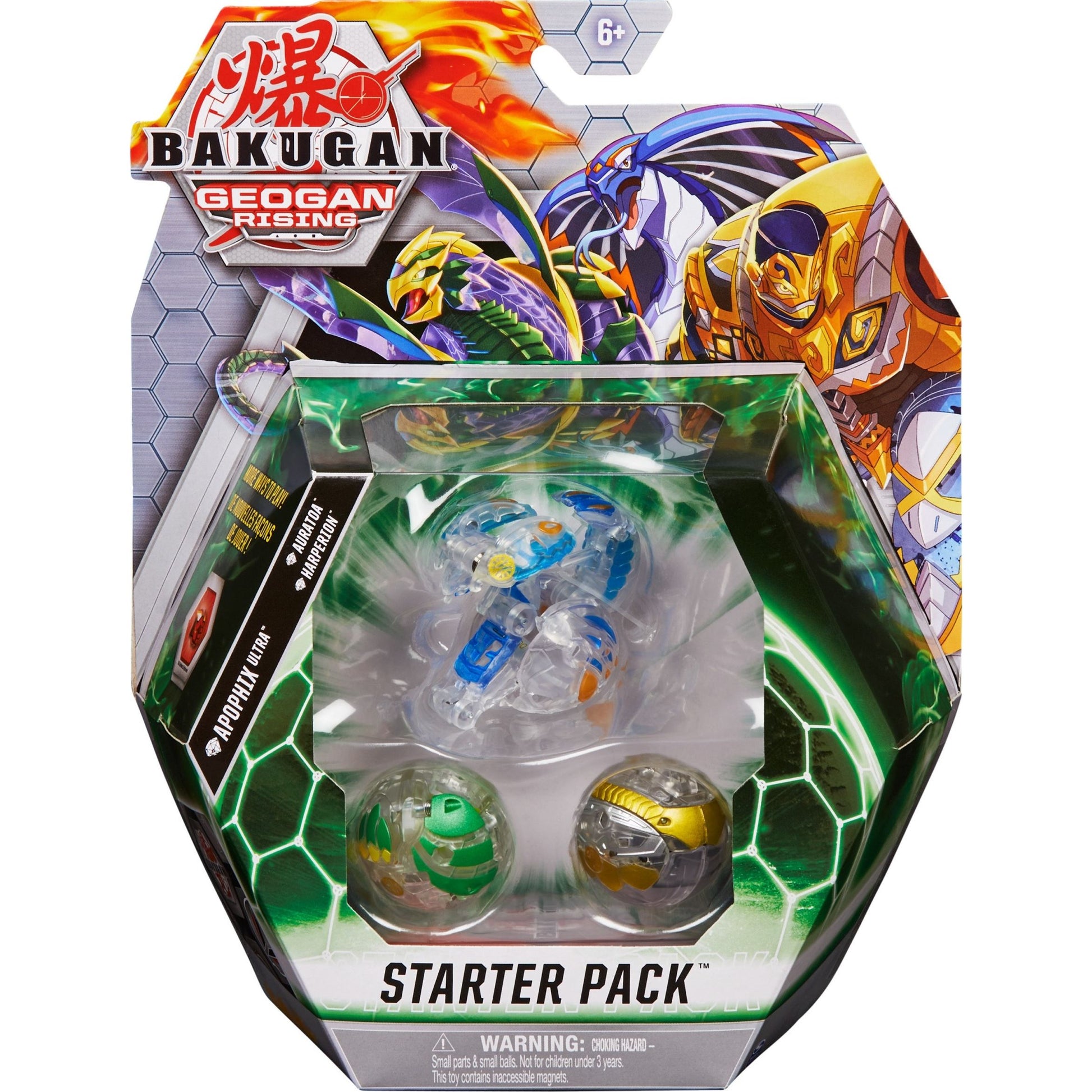 Image for Bakugan Starter 3-Pack - Aquos Diamond Apophix Ultra - Bakugan TCG