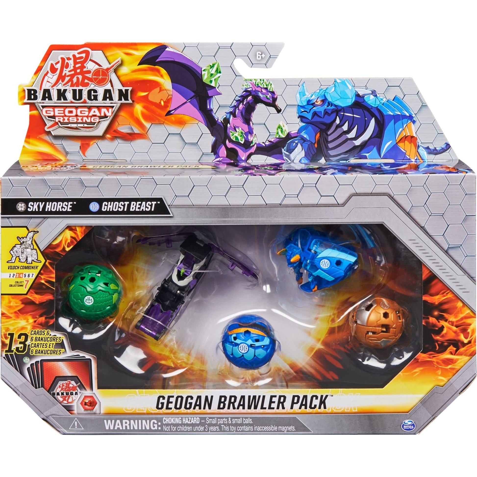 Image for Bakugan Geogan Rising Brawler Pack - Darkus Sky Horse Aquos Ghost Beast - Bakugan TCG