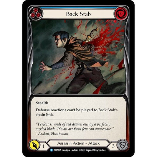 Image for Back Stab (Blue) (OUT017) (OUT) - Flesh and Blood TCG