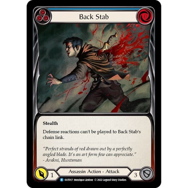 Image for Back Stab (Blue) (OUT017) (OUT) - Flesh and Blood TCG