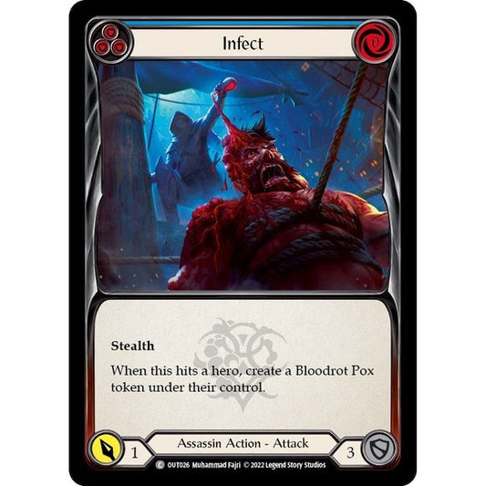 Image for Infect (Blue) (OUT026) (OUT) - Flesh and Blood TCG
