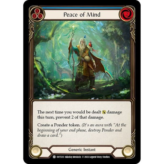 Image for Peace of Mind (Blue) (OUT233) (OUT) - Flesh and Blood TCG
