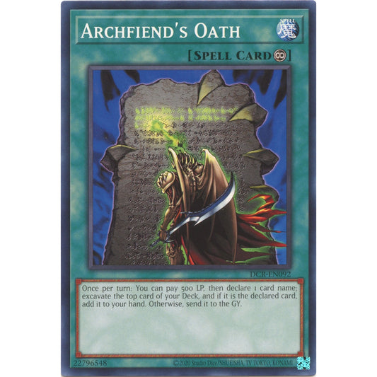 Image for Archfiend's Oath (DCR-EN092) (DCR-EN) - YuGiOh