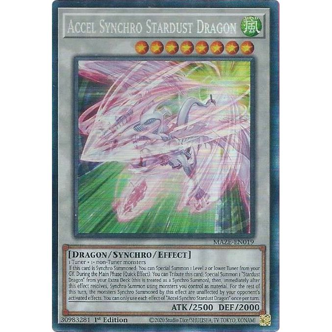 Image for Accel Synchro Stardust Dragon (CR) (MAZE-EN019) (MAZE) - YuGiOh