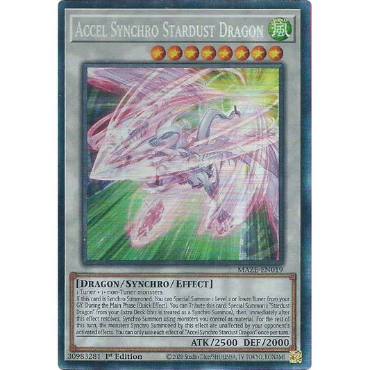 Image for Accel Synchro Stardust Dragon (CR) (MAZE-EN019) (MAZE) - YuGiOh