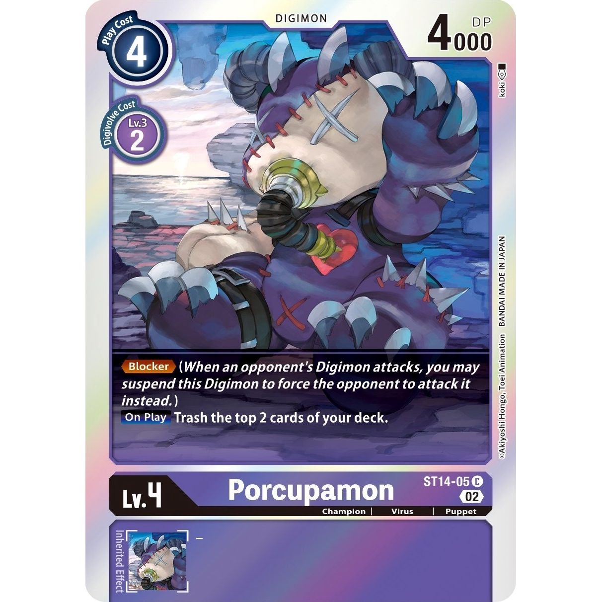 Image for Porcupamon (ST14-05 C) (ST-14) - Digimon Card Game