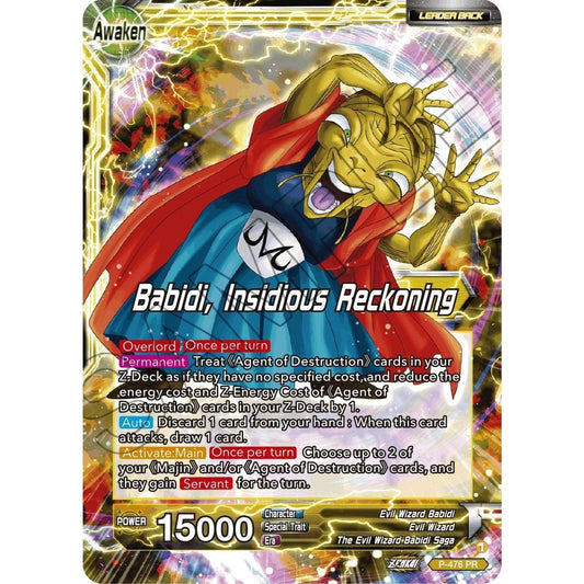 Image for Babidi // Babidi, Insidious Reckoning (Silver Foil) (P-476) (TPR) - Dragon Ball Super: Masters