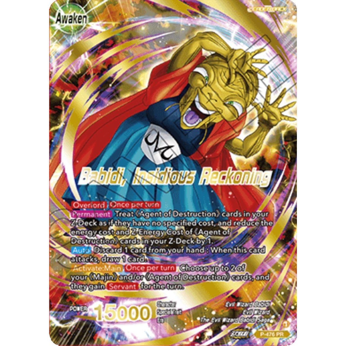 Image for Babidi // Babidi, Insidious Reckoning (Gold-Stamped) (P-476) (TPR) - Dragon Ball Super: Masters