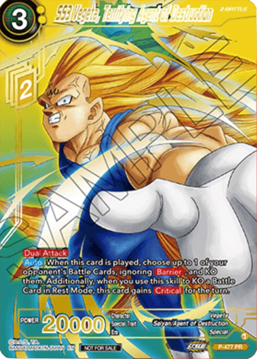 Image for SS3 Vegeta, Terrifying Agent of Destruction (Gold-Stamped) (P-477) (TPR) - Dragon Ball Super: Masters