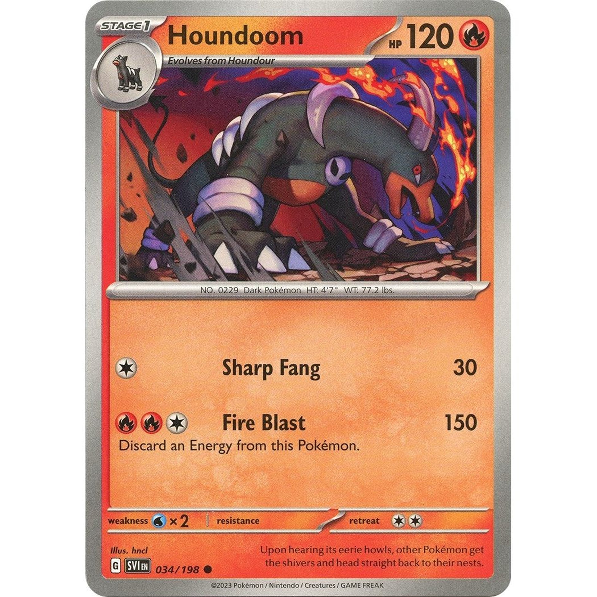 Image for Houndoom (034/198) (SVI) - Pokemon