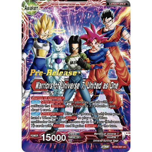 Image for Android 17 // Warriors of Universe 7, United as One (BT20-001) (DBS-B20PRE) - Dragon Ball Super: Masters