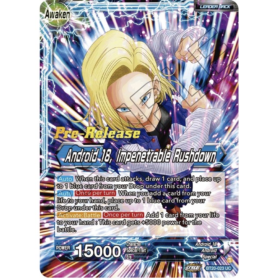 Image for Android 18 // Android 18, Impenetrable Rushdown (BT20-023) (DBS-B20PRE) - Dragon Ball Super: Masters