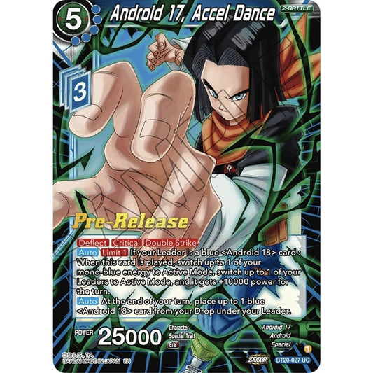 Image for Android 17, Accel Dance (BT20-027) (DBS-B20PRE) - Dragon Ball Super: Masters
