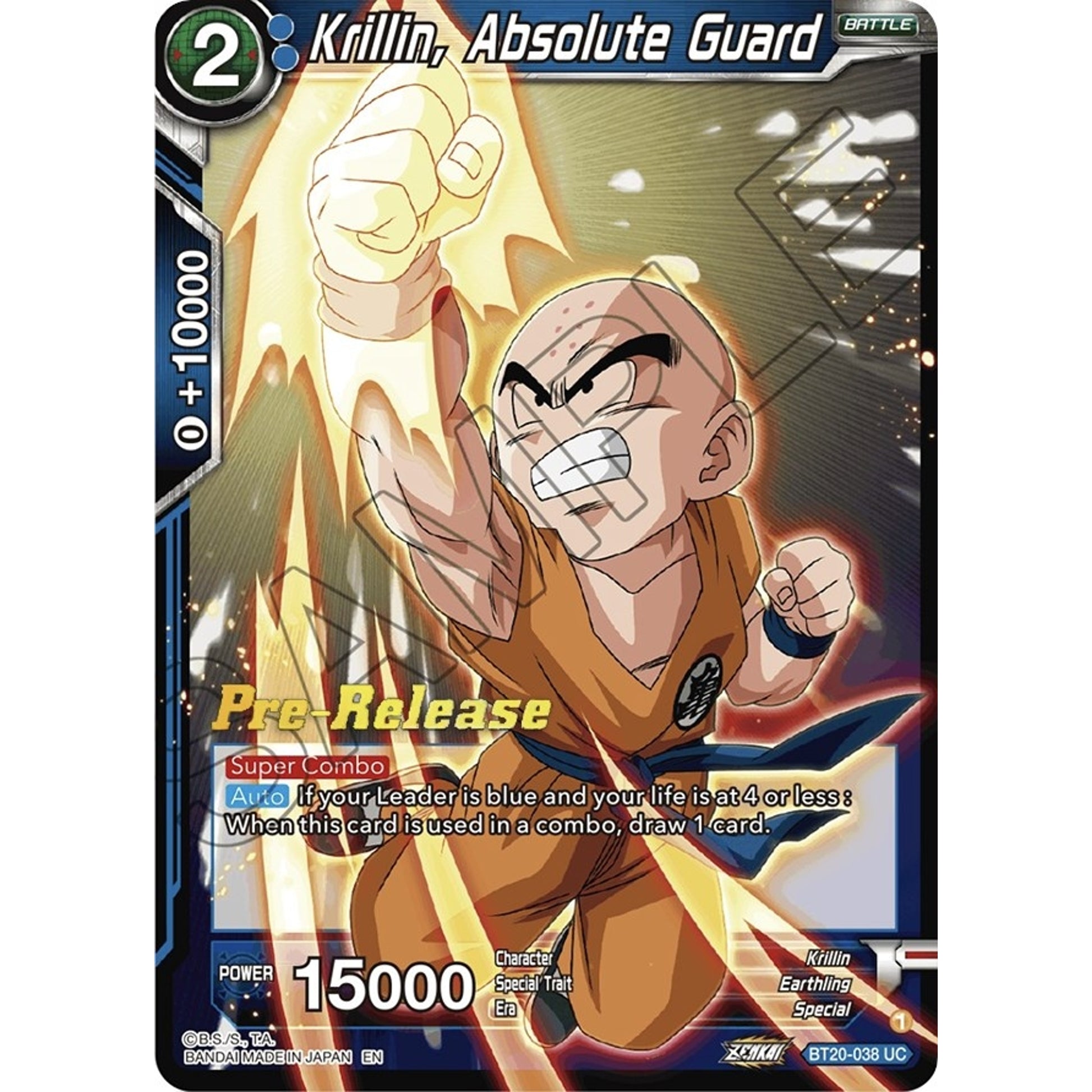 Image for Krillin, Absolute Guard (BT20-038) (DBS-B20PRE) - Dragon Ball Super: Masters