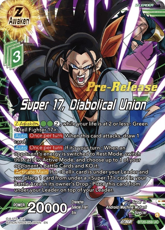 Image for Super 17, Diabolical Union (BT20-059) (DBS-B20PRE) - Dragon Ball Super: Masters