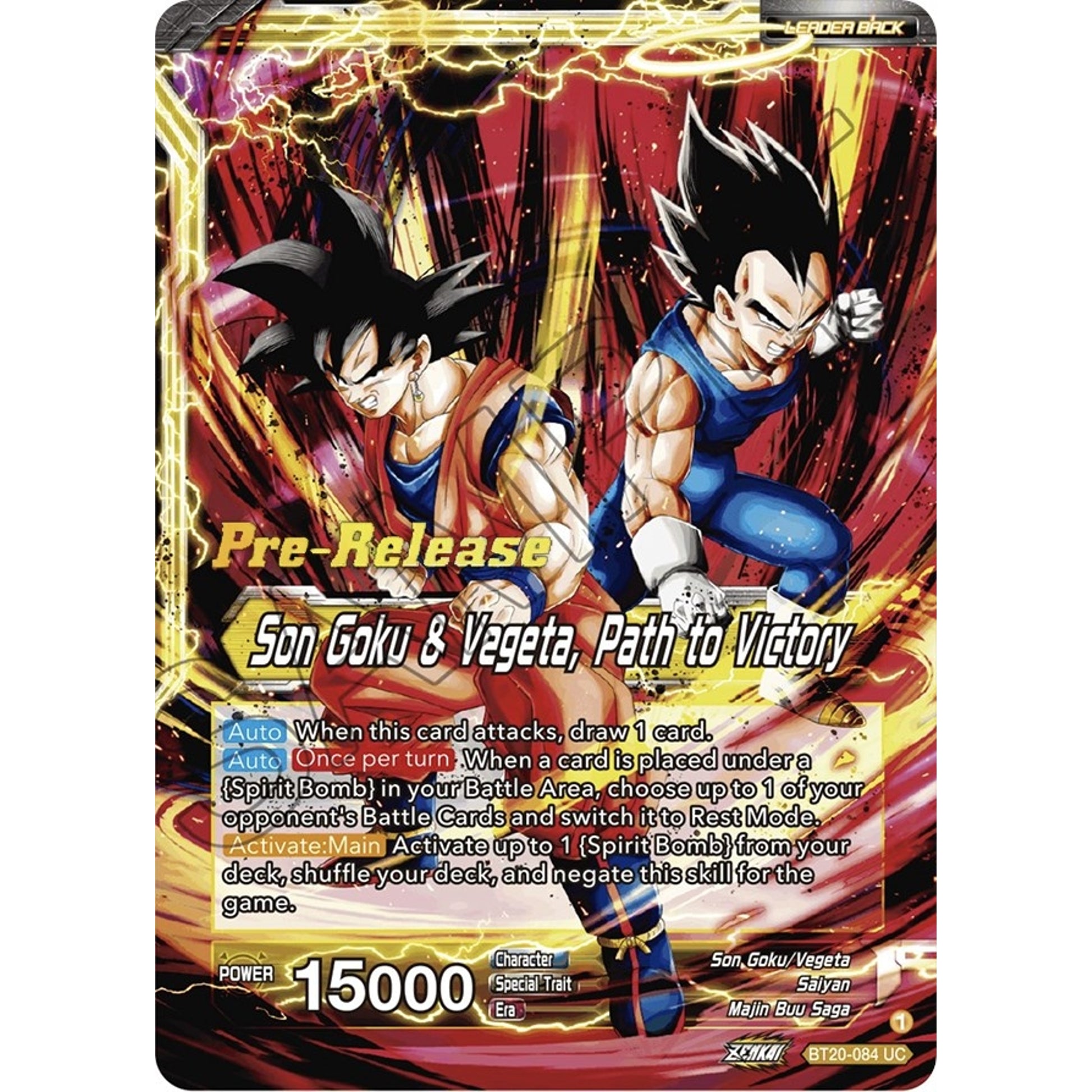 Image for SS Vegito // Son Goku & Vegeta, Path to Victory (BT20-084) (DBS-B20PRE) - Dragon Ball Super: Masters